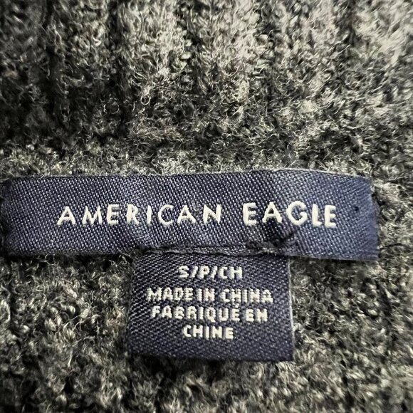American Eagle Womens Long Sleeve Crew Neck Gray Sweater Soft Small - Picture 8 of 9